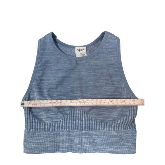 Ryka Sports Bra Cropped Tank Heathered Blue Women’s Size S - Picture 4 of 4
